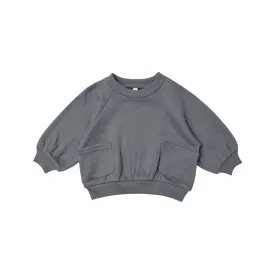 Quincy Mae Pocket Sweatshirt - Navy