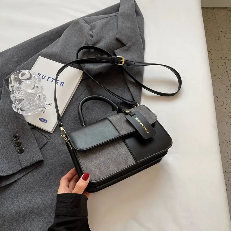 Retro Fashion Colorblock Women's Minimalist All-Match Small Square Bag