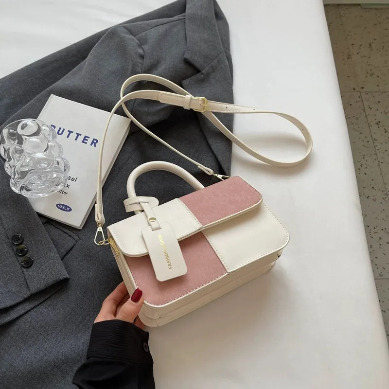 Retro Fashion Colorblock Women's Minimalist All-Match Small Square Bag