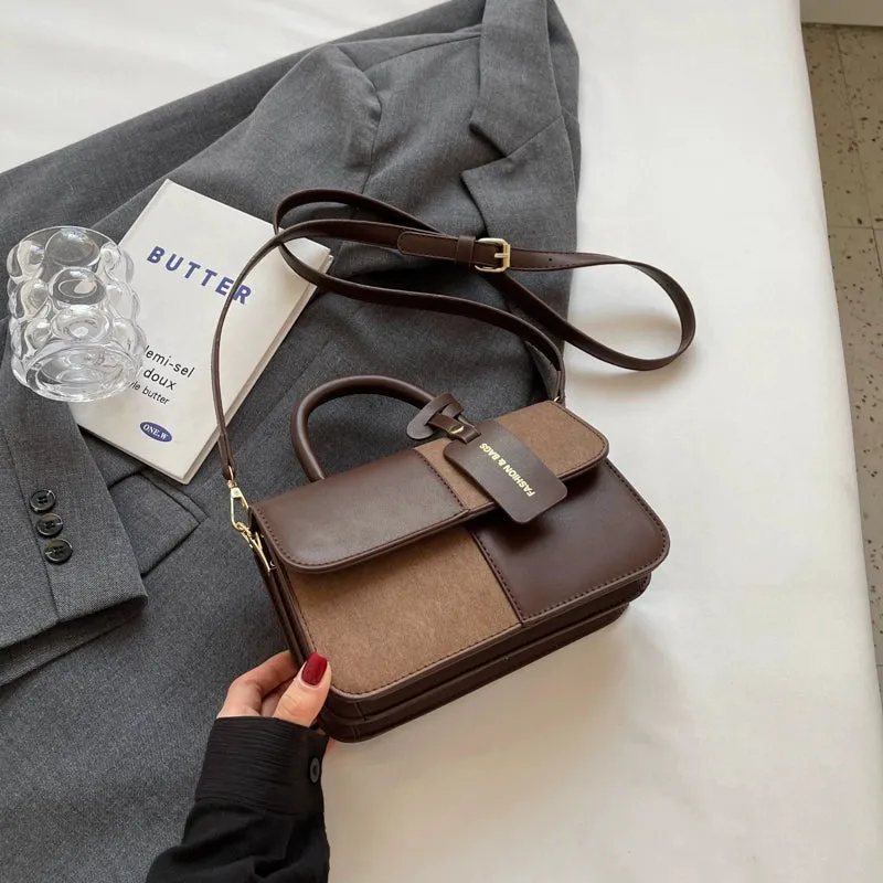 Retro Fashion Colorblock Women's Minimalist All-Match Small Square Bag