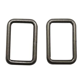 Square Purse Rings, Onyx