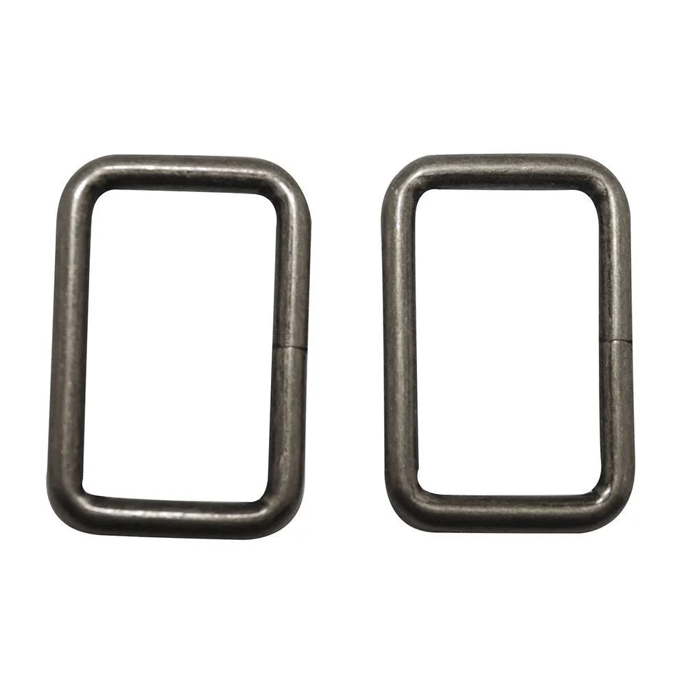 Square Purse Rings, Onyx