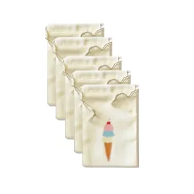 Sweet Icecream Calico Party Favour Bags - Pack of 5
