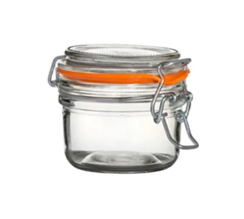 Tableware Solutions N210980 Terrine Jar, 4-1/5 oz. (0.12 L), 3.14 in  dia. x 2-4/53 in H, lid mounted on a w