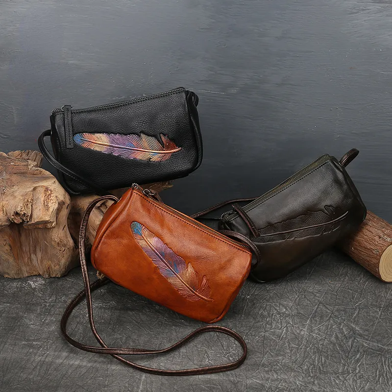 Vintage Handmade Women Leather Samll Bag 9059