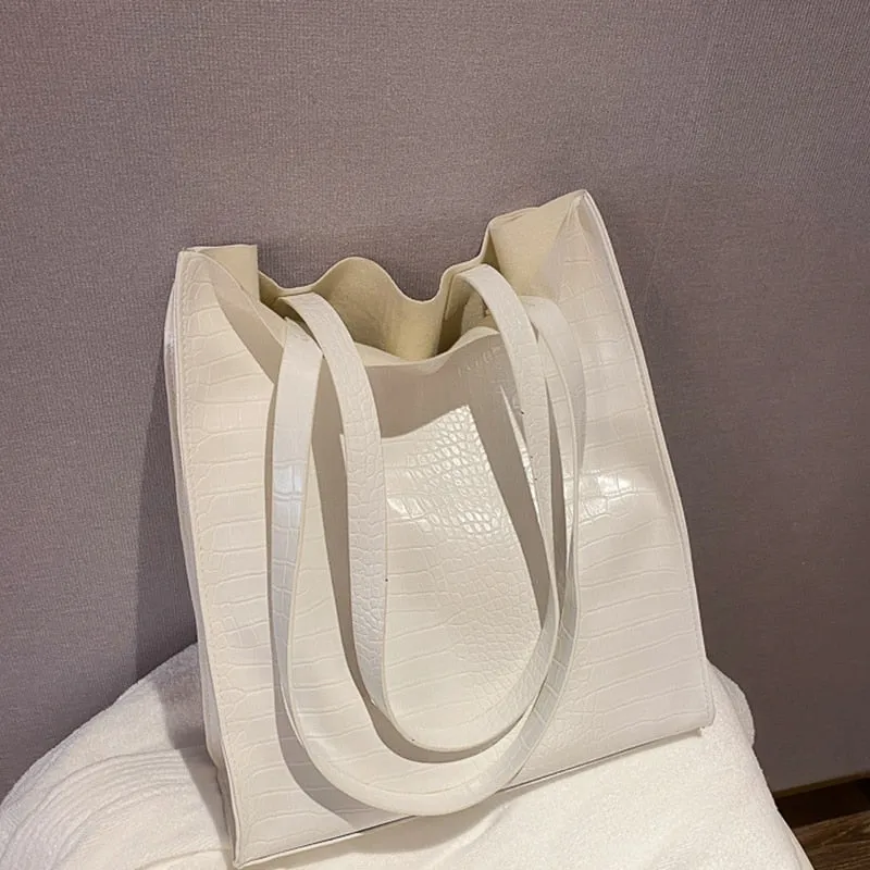 Vintage Womens Hand bags Crocodile Pattern Designers Luxury Shoulder Bags Female Top-handle Bag Fashion PU Leather Handbags Tote