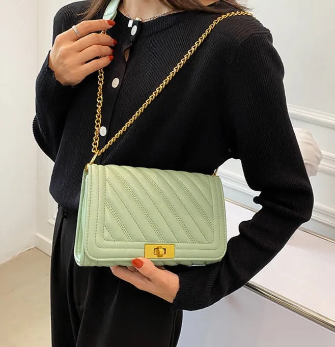 Women's Bag New Summer Fashion Small Fragrance Style  Diamond Chain Single Shoulder Crossbody Bag Small Bag