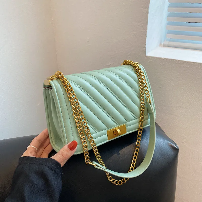 Women's Bag New Summer Fashion Small Fragrance Style  Diamond Chain Single Shoulder Crossbody Bag Small Bag