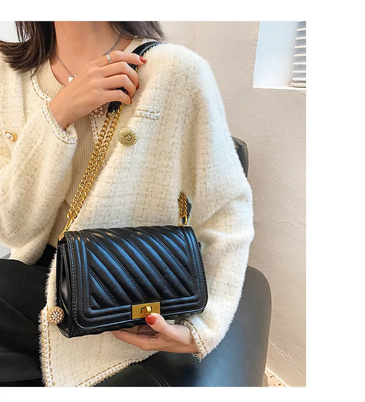 Women's Bag New Summer Fashion Small Fragrance Style  Diamond Chain Single Shoulder Crossbody Bag Small Bag