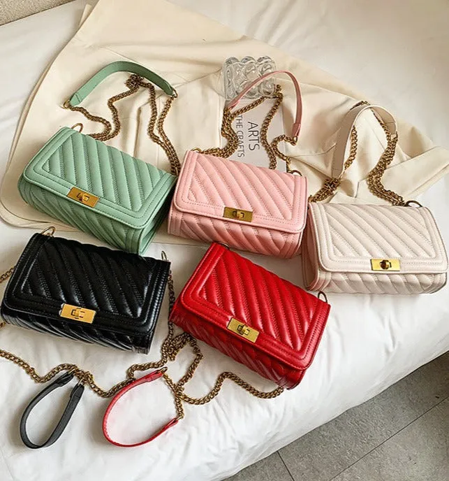 Women's Bag New Summer Fashion Small Fragrance Style  Diamond Chain Single Shoulder Crossbody Bag Small Bag