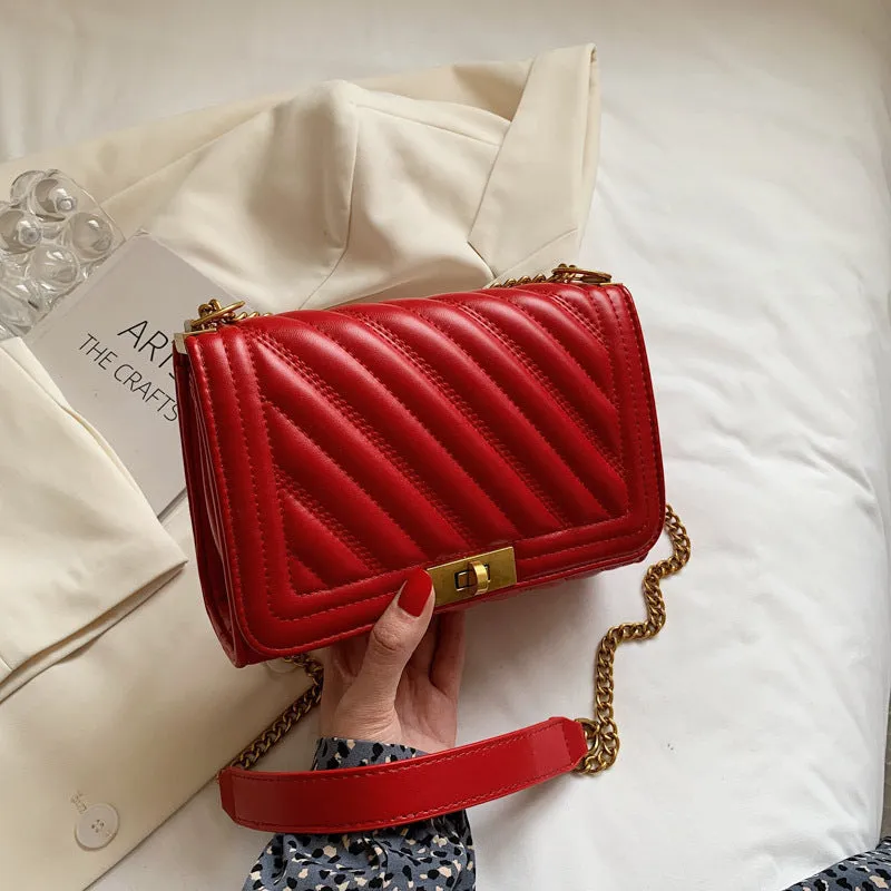 Women's Bag New Summer Fashion Small Fragrance Style  Diamond Chain Single Shoulder Crossbody Bag Small Bag