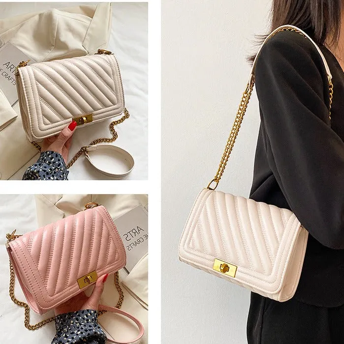 Women's Bag New Summer Fashion Small Fragrance Style  Diamond Chain Single Shoulder Crossbody Bag Small Bag