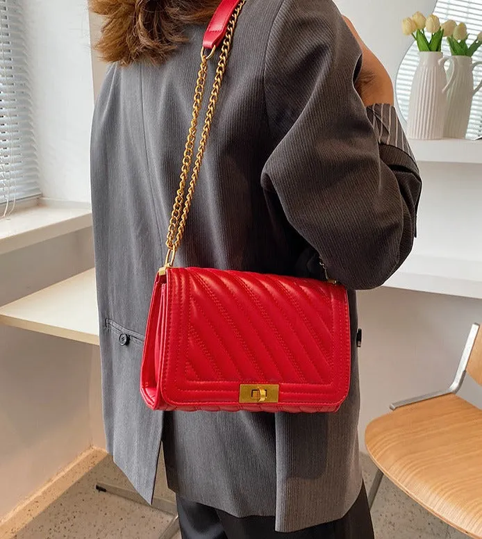Women's Bag New Summer Fashion Small Fragrance Style  Diamond Chain Single Shoulder Crossbody Bag Small Bag