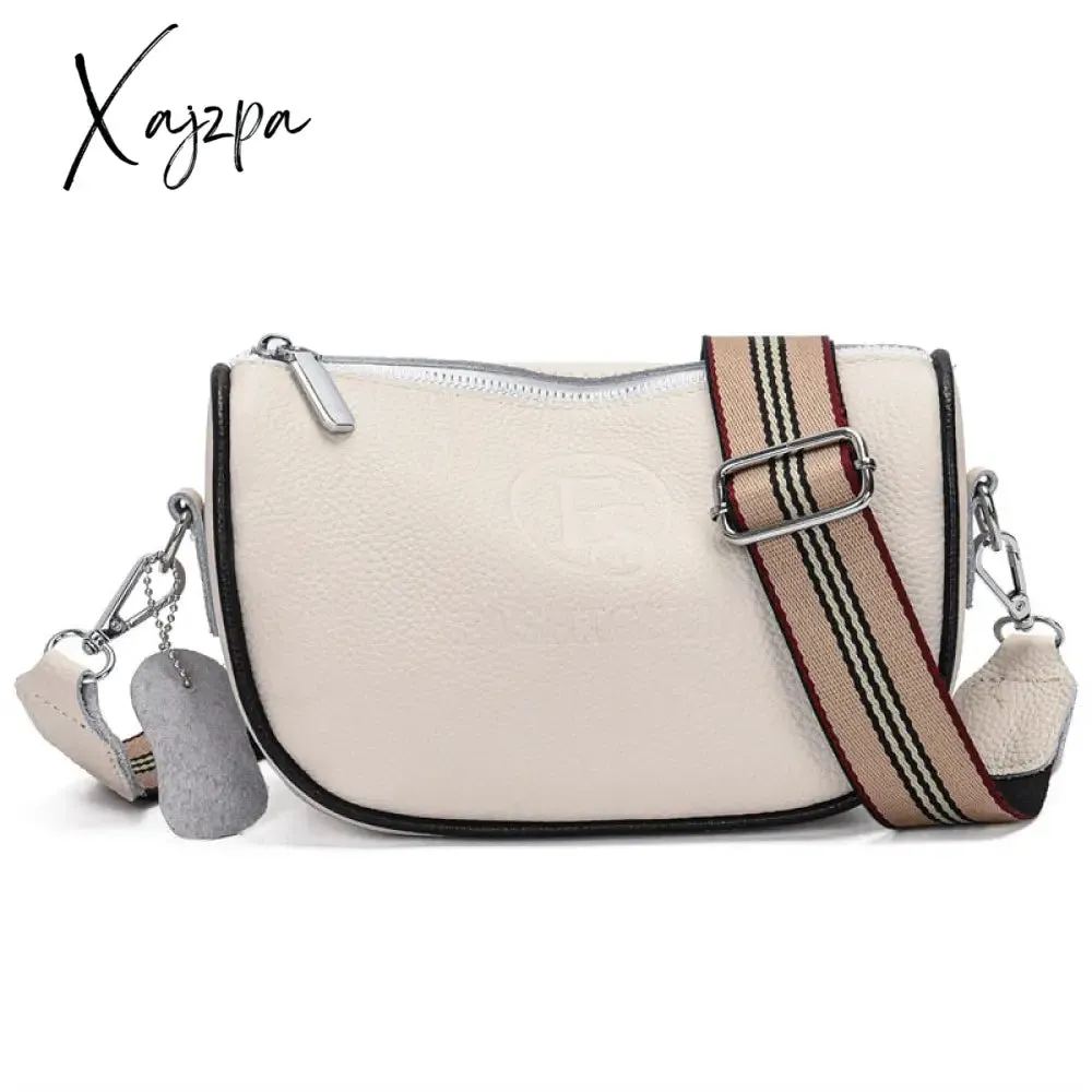 Xajzpa - Trend Fashion Crossbody Designer Handbags Women&#39;S Genuine Leather Saddle Casual Vintage Tote Shoulder Bag For Girl Messenger Bag