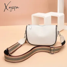 Xajzpa - Trend Fashion Crossbody Designer Handbags Women&#39;S Genuine Leather Saddle Casual Vintage Tote Shoulder Bag For Girl Messenger Bag