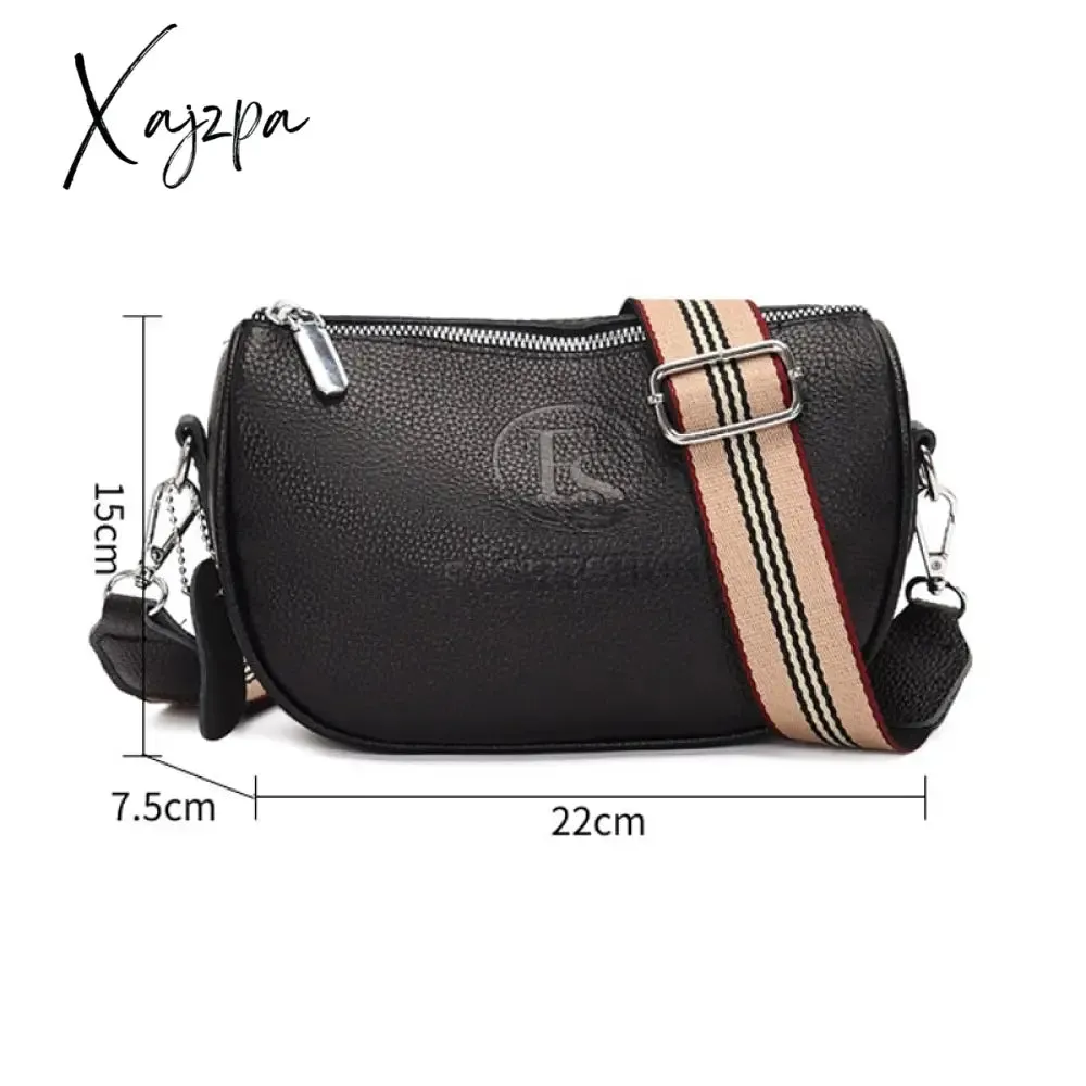 Xajzpa - Trend Fashion Crossbody Designer Handbags Women&#39;S Genuine Leather Saddle Casual Vintage Tote Shoulder Bag For Girl Messenger Bag