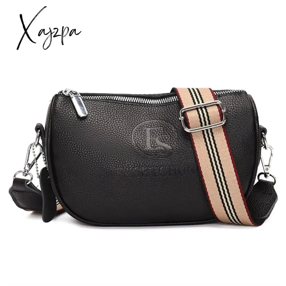 Xajzpa - Trend Fashion Crossbody Designer Handbags Women&#39;S Genuine Leather Saddle Casual Vintage Tote Shoulder Bag For Girl Messenger Bag